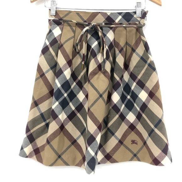Burberry Dresses & Skirts - Burberry Blue Label Nova Check Skirt With Strap Beige Size 38
